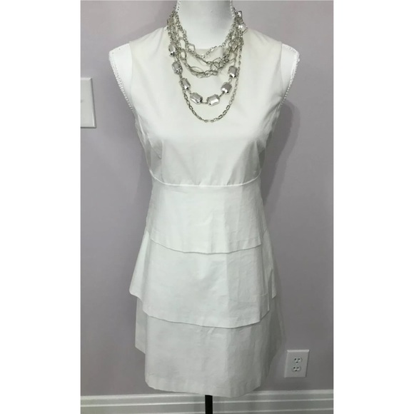 ZARA Tiered Zipper Sheath Sleeveless Stretch Dress - Picture 3 of 5